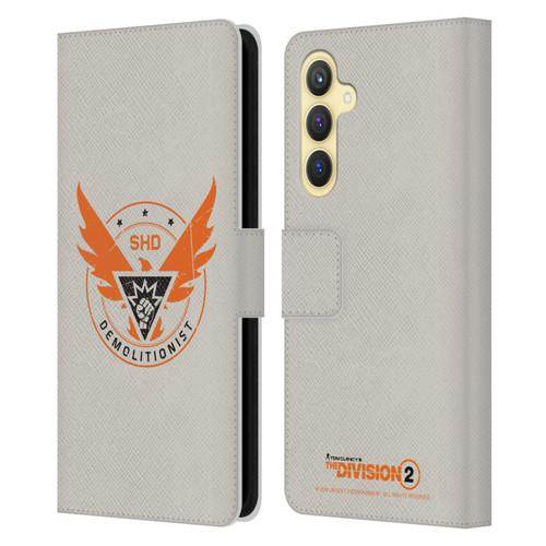 Tom Clancy's The Division 2 Logo Art Demolitionist Leather Book Wallet Case Cover For Samsung Galaxy S23 FE 5G