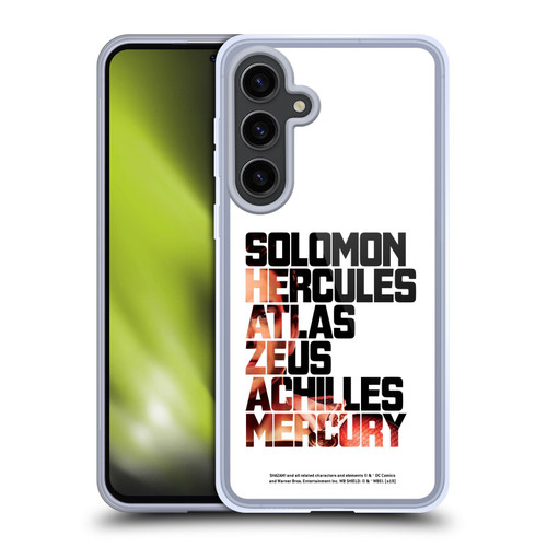 Shazam! 2019 Movie Character Art Typography 2 Soft Gel Case for Samsung Galaxy S24+ 5G