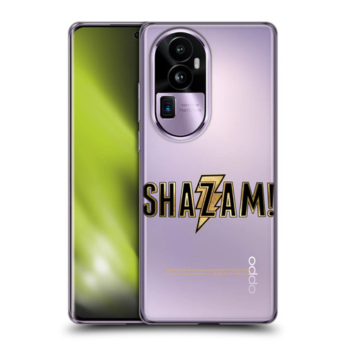 Shazam! 2019 Movie Logos Gold Soft Gel Case for OPPO Reno10 Pro+