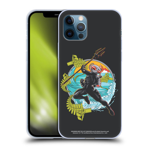 Aquaman And The Lost Kingdom Graphics Black Manta Art Soft Gel Case for Apple iPhone 12 / iPhone 12 Pro