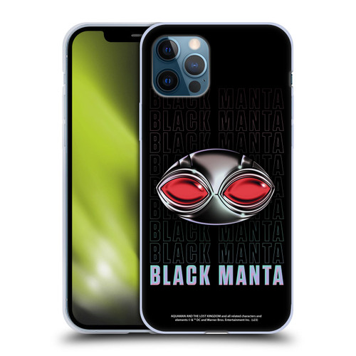 Aquaman And The Lost Kingdom Graphics Black Manta Helmet Soft Gel Case for Apple iPhone 12 / iPhone 12 Pro