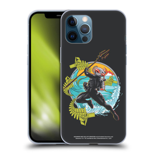 Aquaman And The Lost Kingdom Graphics Black Manta Art Soft Gel Case for Apple iPhone 12 Pro Max