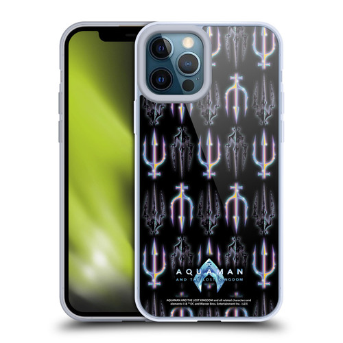 Aquaman And The Lost Kingdom Graphics Trident Pattern Soft Gel Case for Apple iPhone 12 Pro Max