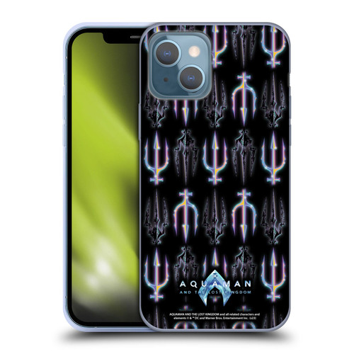Aquaman And The Lost Kingdom Graphics Trident Pattern Soft Gel Case for Apple iPhone 13