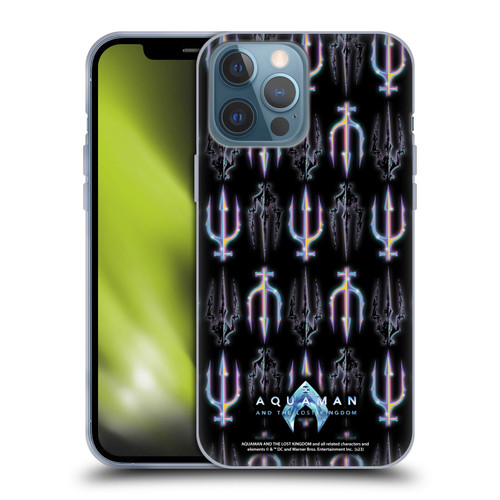 Aquaman And The Lost Kingdom Graphics Trident Pattern Soft Gel Case for Apple iPhone 13 Pro Max