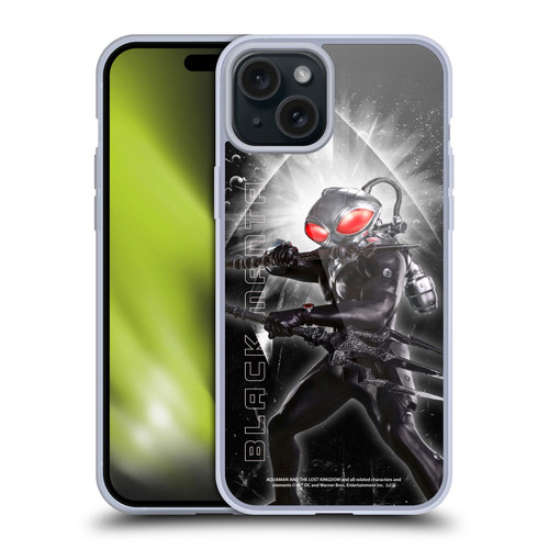 Aquaman And The Lost Kingdom Graphics Black Manta Soft Gel Case for Apple iPhone 15 Plus