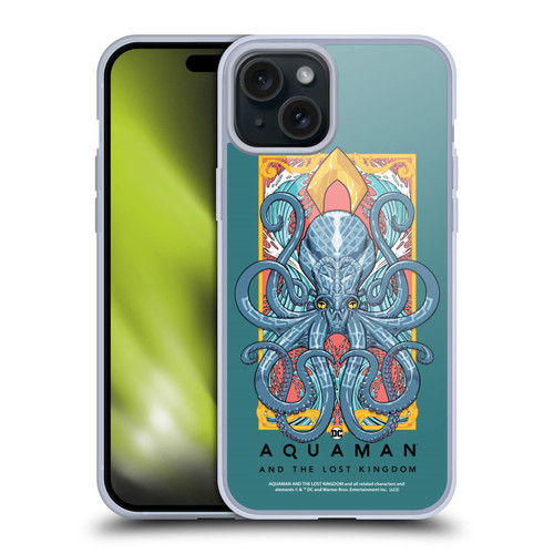 Aquaman And The Lost Kingdom Graphics Topo Soft Gel Case for Apple iPhone 15 Plus