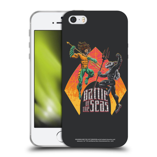 Aquaman And The Lost Kingdom Graphics Battle Of The Seas Soft Gel Case for Apple iPhone 5 / 5s / iPhone SE 2016