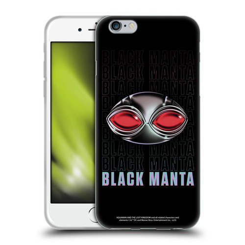Aquaman And The Lost Kingdom Graphics Black Manta Helmet Soft Gel Case for Apple iPhone 6 / iPhone 6s