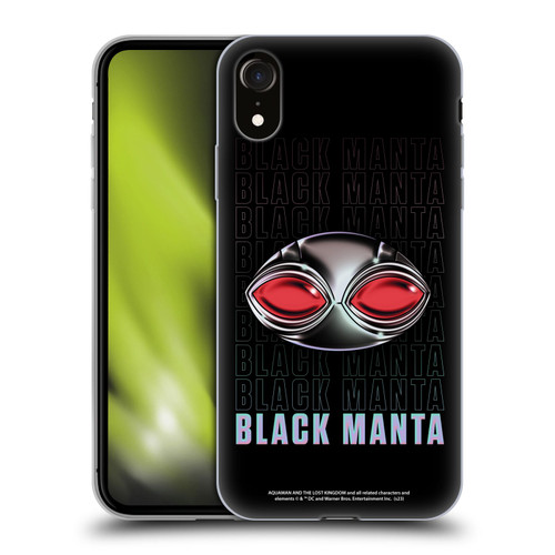 Aquaman And The Lost Kingdom Graphics Black Manta Helmet Soft Gel Case for Apple iPhone XR