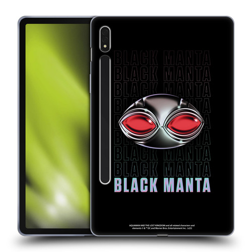 Aquaman And The Lost Kingdom Graphics Black Manta Helmet Soft Gel Case for Samsung Galaxy Tab S8