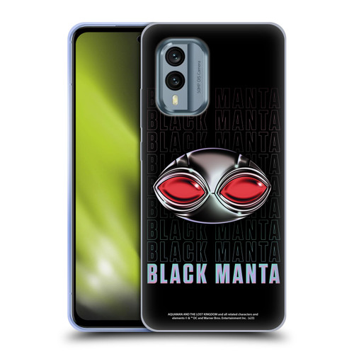 Aquaman And The Lost Kingdom Graphics Black Manta Helmet Soft Gel Case for Nokia X30