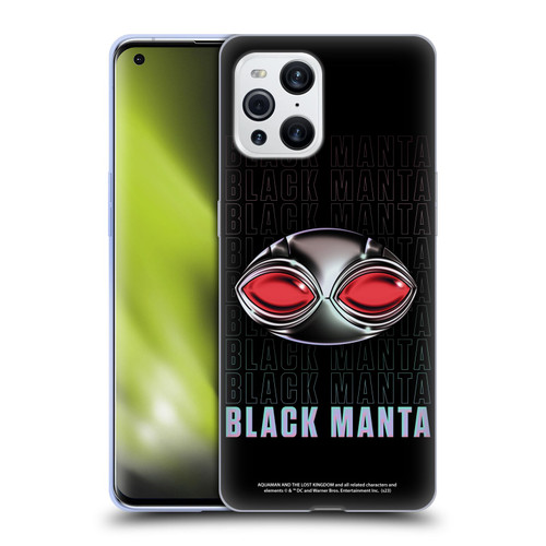Aquaman And The Lost Kingdom Graphics Black Manta Helmet Soft Gel Case for OPPO Find X3 / Pro