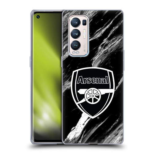 Arsenal FC Crest Patterns Marble Soft Gel Case for OPPO Find X3 Neo / Reno5 Pro+ 5G