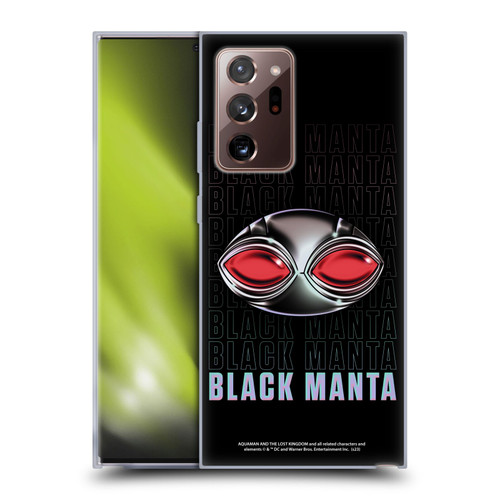 Aquaman And The Lost Kingdom Graphics Black Manta Helmet Soft Gel Case for Samsung Galaxy Note20 Ultra / 5G
