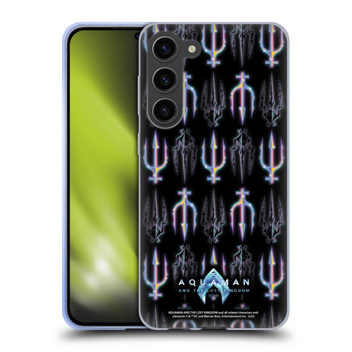 Aquaman And The Lost Kingdom Graphics Trident Pattern Soft Gel Case for Samsung Galaxy S23+ 5G