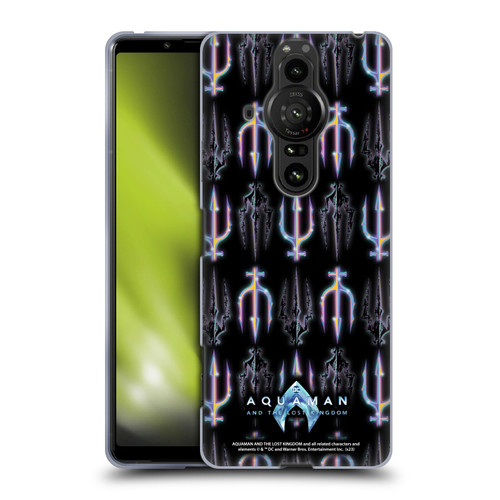 Aquaman And The Lost Kingdom Graphics Trident Pattern Soft Gel Case for Sony Xperia Pro-I