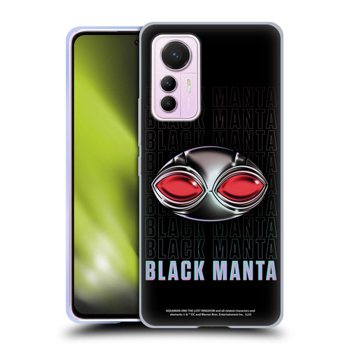Aquaman And The Lost Kingdom Graphics Black Manta Helmet Soft Gel Case for Xiaomi 12 Lite