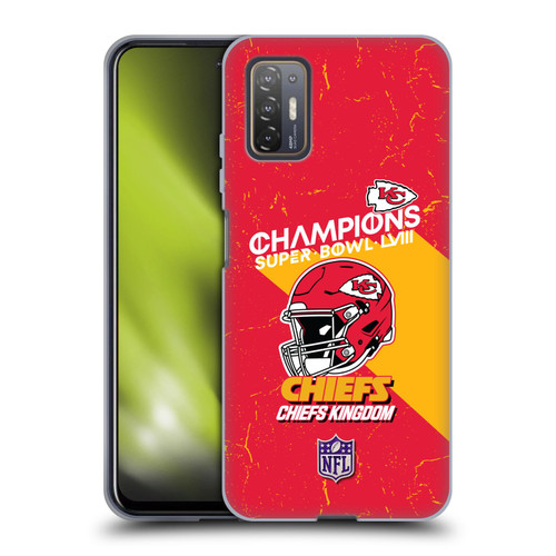 NFL 2024 Super Bowl LVIII Champions Kansas City Chiefs Helmet Soft Gel Case for HTC Desire 21 Pro 5G