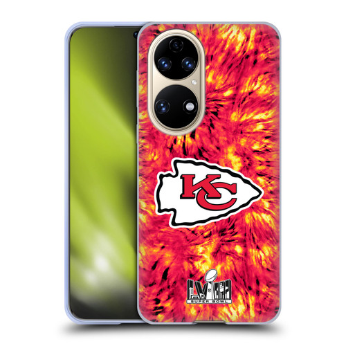 NFL 2024 Super Bowl LVIII Champions Kansas City Chiefs Tie Dye Soft Gel Case for Huawei P50