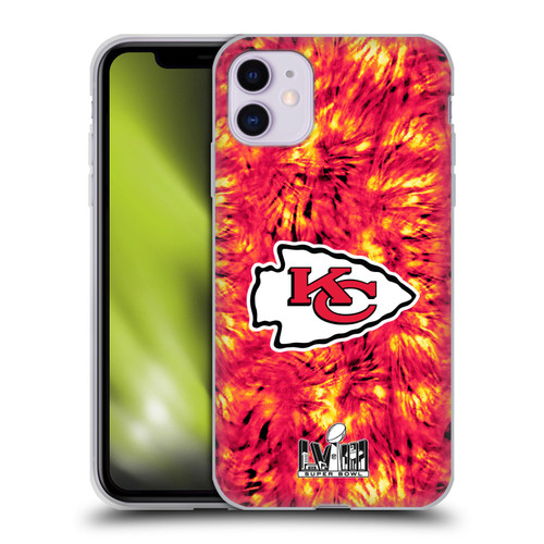 NFL 2024 Super Bowl LVIII Champions Kansas City Chiefs Tie Dye Soft Gel Case for Apple iPhone 11