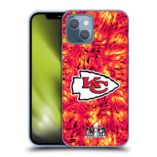 NFL 2024 Super Bowl LVIII Champions Kansas City Chiefs Tie Dye Soft Gel Case for Apple iPhone 13