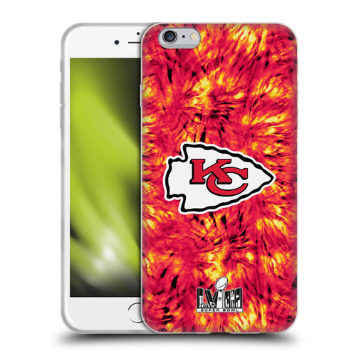 NFL 2024 Super Bowl LVIII Champions Kansas City Chiefs Tie Dye Soft Gel Case for Apple iPhone 6 Plus / iPhone 6s Plus