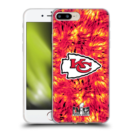 NFL 2024 Super Bowl LVIII Champions Kansas City Chiefs Tie Dye Soft Gel Case for Apple iPhone 7 Plus / iPhone 8 Plus