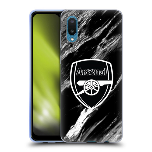 Arsenal FC Crest Patterns Marble Soft Gel Case for Samsung Galaxy A02/M02 (2021)