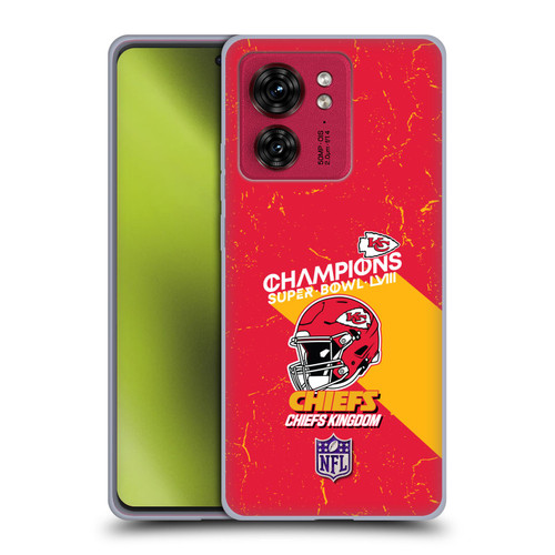 NFL 2024 Super Bowl LVIII Champions Kansas City Chiefs Helmet Soft Gel Case for Motorola Moto Edge 40