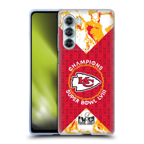 NFL 2024 Super Bowl LVIII Champions Kansas City Chiefs Patterns Soft Gel Case for Motorola Edge S30 / Moto G200 5G