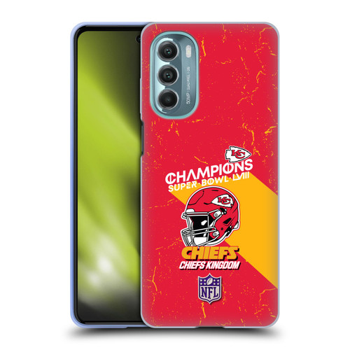 NFL 2024 Super Bowl LVIII Champions Kansas City Chiefs Helmet Soft Gel Case for Motorola Moto G Stylus 5G (2022)