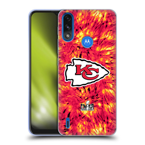 NFL 2024 Super Bowl LVIII Champions Kansas City Chiefs Tie Dye Soft Gel Case for Motorola Moto E7 Power / Moto E7i Power