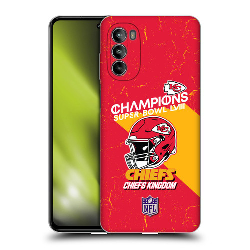 NFL 2024 Super Bowl LVIII Champions Kansas City Chiefs Helmet Soft Gel Case for Motorola Moto G82 5G