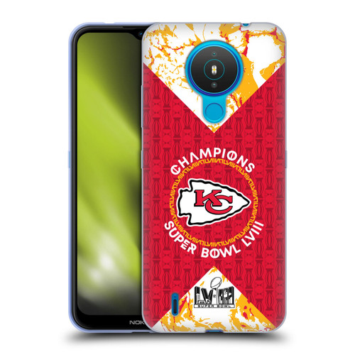 NFL 2024 Super Bowl LVIII Champions Kansas City Chiefs Patterns Soft Gel Case for Nokia 1.4