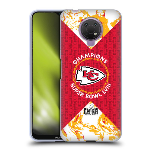 NFL 2024 Super Bowl LVIII Champions Kansas City Chiefs Patterns Soft Gel Case for Nokia G10