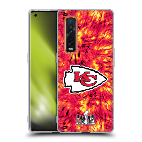 NFL 2024 Super Bowl LVIII Champions Kansas City Chiefs Tie Dye Soft Gel Case for OPPO Find X2 Pro 5G