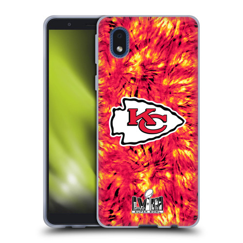 NFL 2024 Super Bowl LVIII Champions Kansas City Chiefs Tie Dye Soft Gel Case for Samsung Galaxy A01 Core (2020)