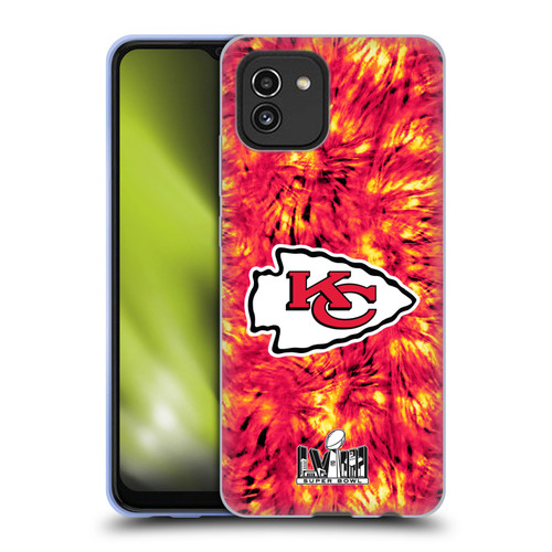 NFL 2024 Super Bowl LVIII Champions Kansas City Chiefs Tie Dye Soft Gel Case for Samsung Galaxy A03 (2021)