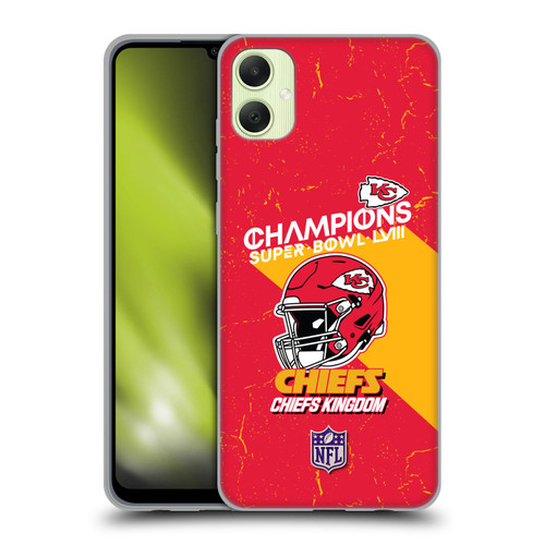 NFL 2024 Super Bowl LVIII Champions Kansas City Chiefs Helmet Soft Gel Case for Samsung Galaxy A05