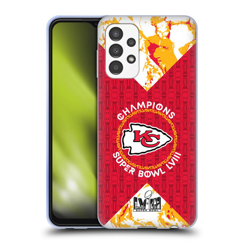 NFL 2024 Super Bowl LVIII Champions Kansas City Chiefs Patterns Soft Gel Case for Samsung Galaxy A13 (2022)