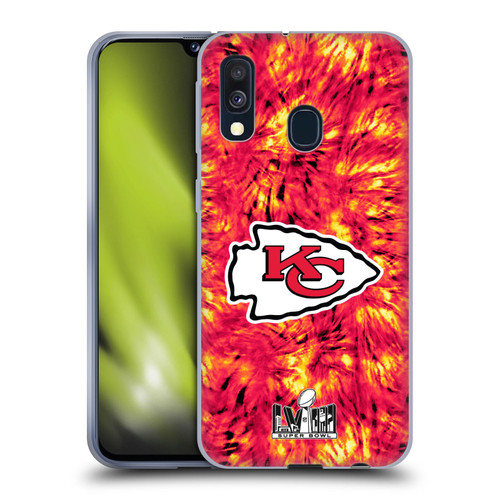 NFL 2024 Super Bowl LVIII Champions Kansas City Chiefs Tie Dye Soft Gel Case for Samsung Galaxy A40 (2019)