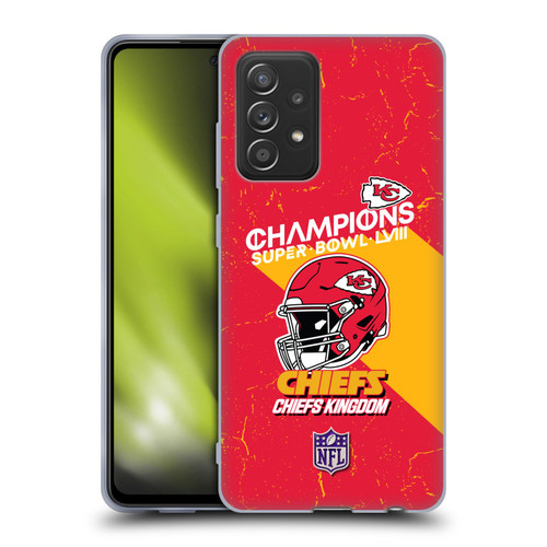 NFL 2024 Super Bowl LVIII Champions Kansas City Chiefs Helmet Soft Gel Case for Samsung Galaxy A52 / A52s / 5G (2021)