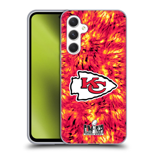 NFL 2024 Super Bowl LVIII Champions Kansas City Chiefs Tie Dye Soft Gel Case for Samsung Galaxy A54 5G