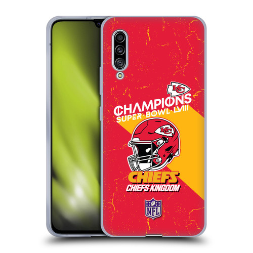 NFL 2024 Super Bowl LVIII Champions Kansas City Chiefs Helmet Soft Gel Case for Samsung Galaxy A90 5G (2019)