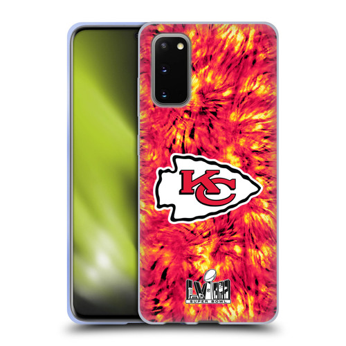 NFL 2024 Super Bowl LVIII Champions Kansas City Chiefs Tie Dye Soft Gel Case for Samsung Galaxy S20 / S20 5G