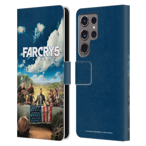 Far Cry 5 Key Art And Logo Main Leather Book Wallet Case Cover For Samsung Galaxy S24 Ultra 5G