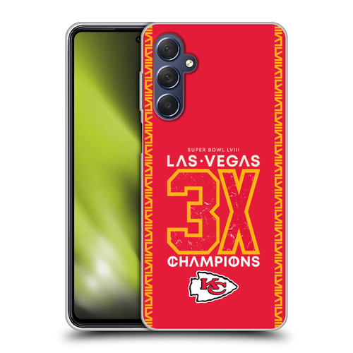 NFL 2024 Super Bowl LVIII Champions Kansas City Chiefs 3x Champ Soft Gel Case for Samsung Galaxy M54 5G