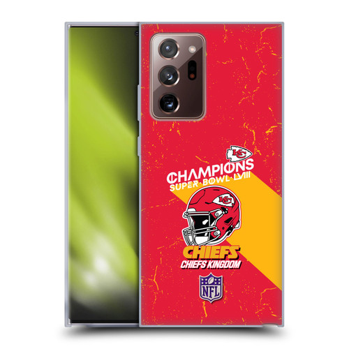 NFL 2024 Super Bowl LVIII Champions Kansas City Chiefs Helmet Soft Gel Case for Samsung Galaxy Note20 Ultra / 5G