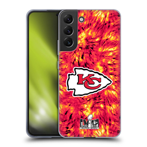 NFL 2024 Super Bowl LVIII Champions Kansas City Chiefs Tie Dye Soft Gel Case for Samsung Galaxy S22+ 5G